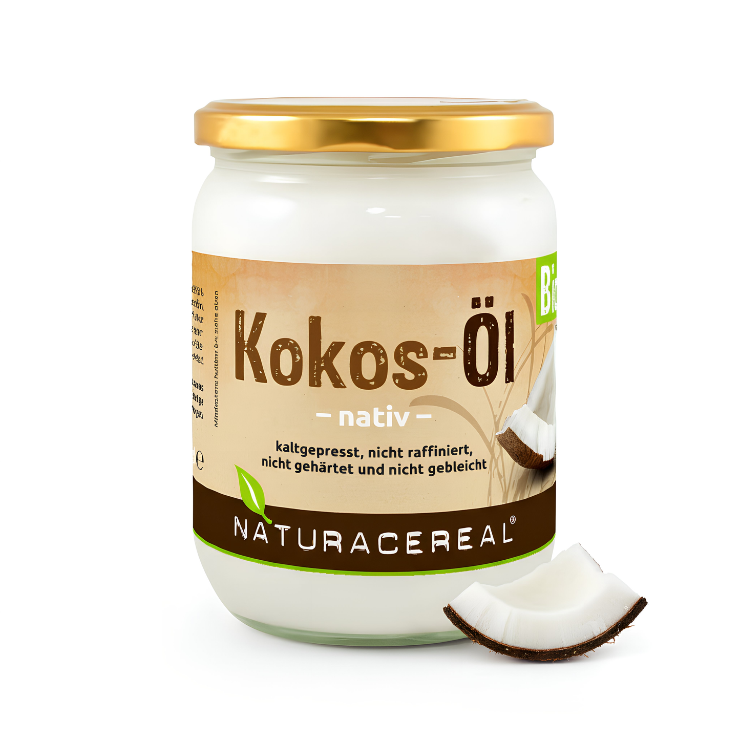 Bio Kokosöl nativ im Glas von Naturacereal – kaltgepresst und naturbelassen