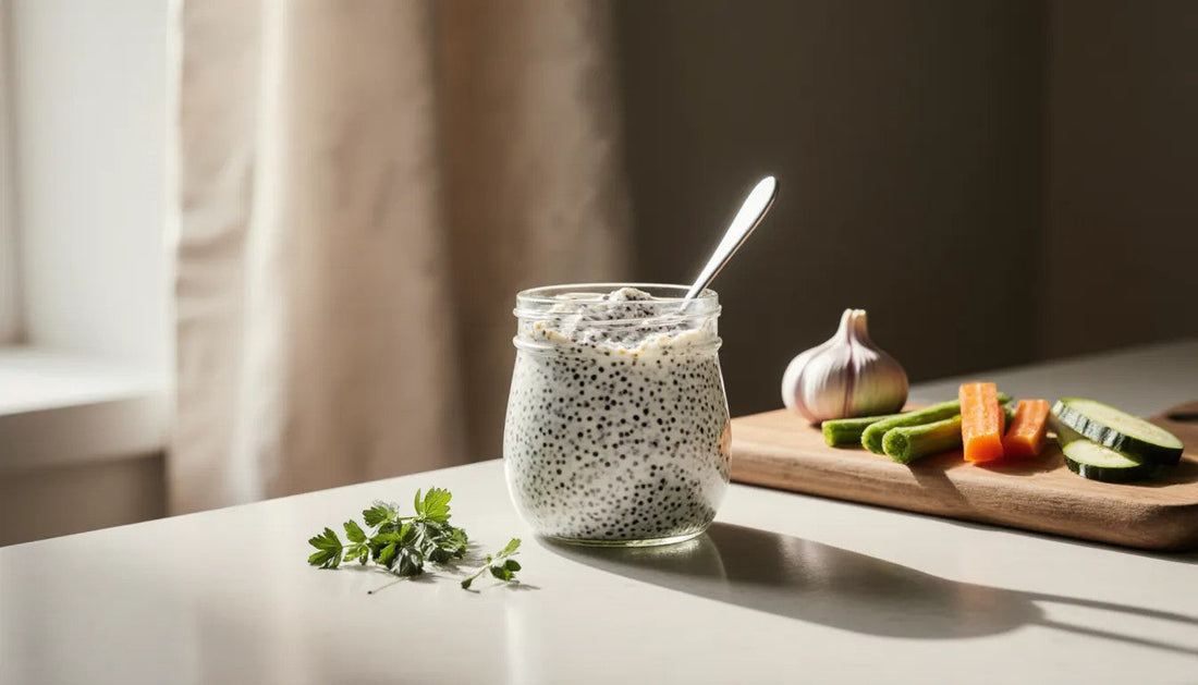 Proteinreicher Chia-Joghurt-Dip