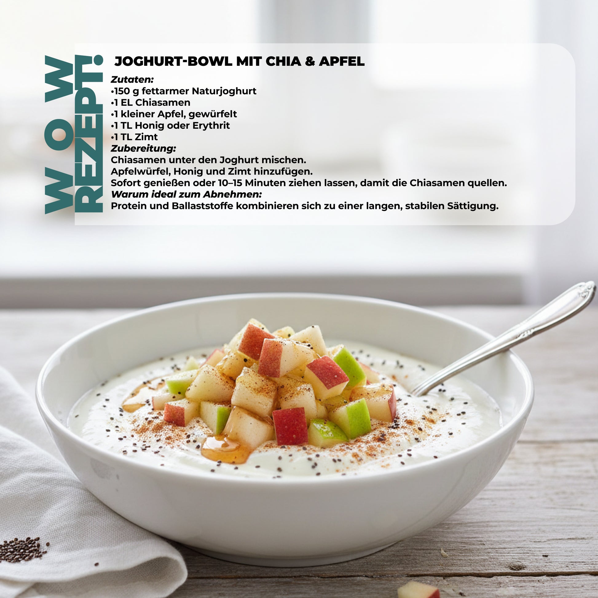 Bio Chia Samen Portionsempfehlung – 15g Tagesportion im Esslöffel