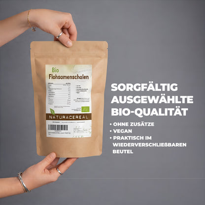 Naturacereal Bio Flohsamenschalen 500g – mit Bio-Zertifikat