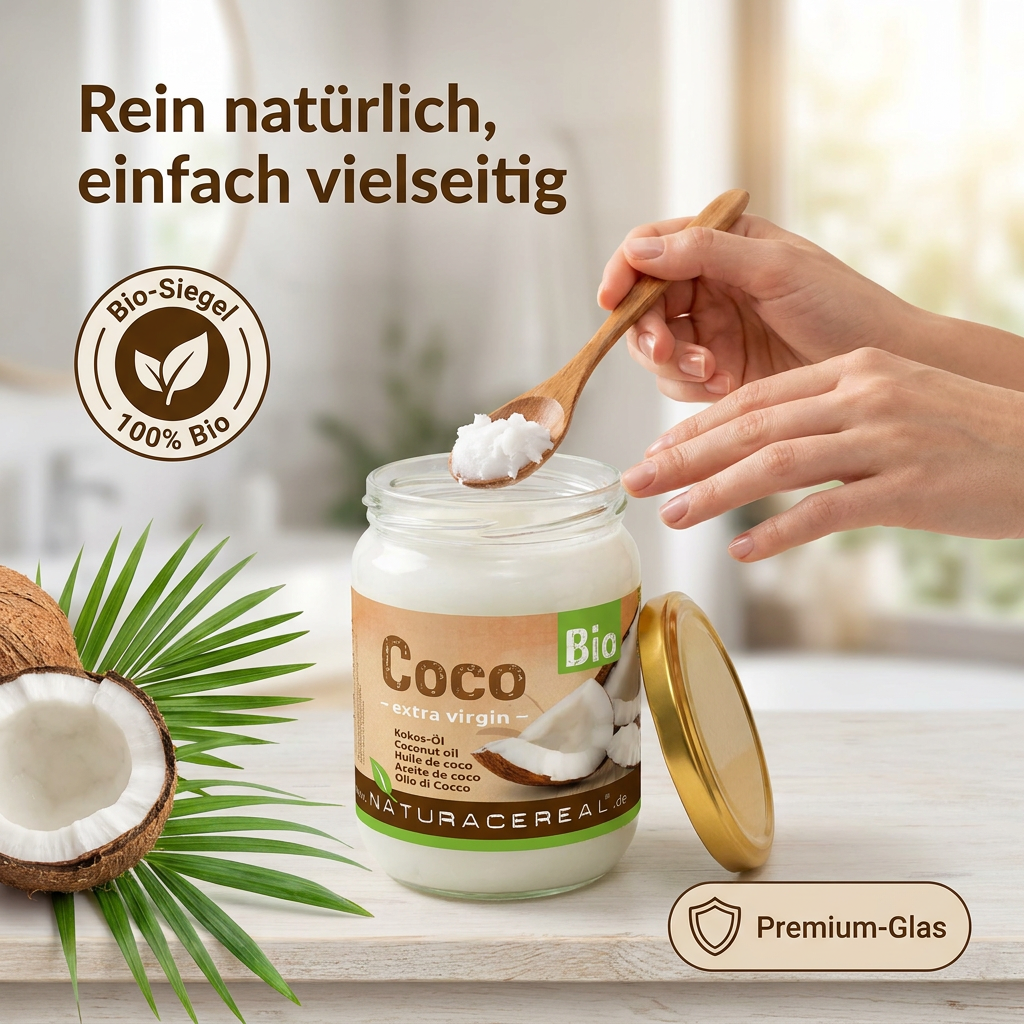 Kontrollierter Bio-Anbau: Naturacereal Bio Kokosöl 1L mit EU-Bio-Zertifizierung