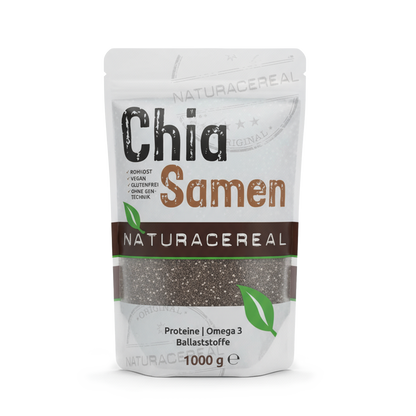 Chia Samen 1kg Beutel von Naturacereal – nährstoffreiche Saat aus Paraguay