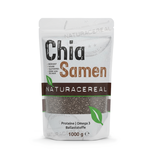 Chia Samen 1kg Beutel von Naturacereal – nährstoffreiche Saat aus Paraguay